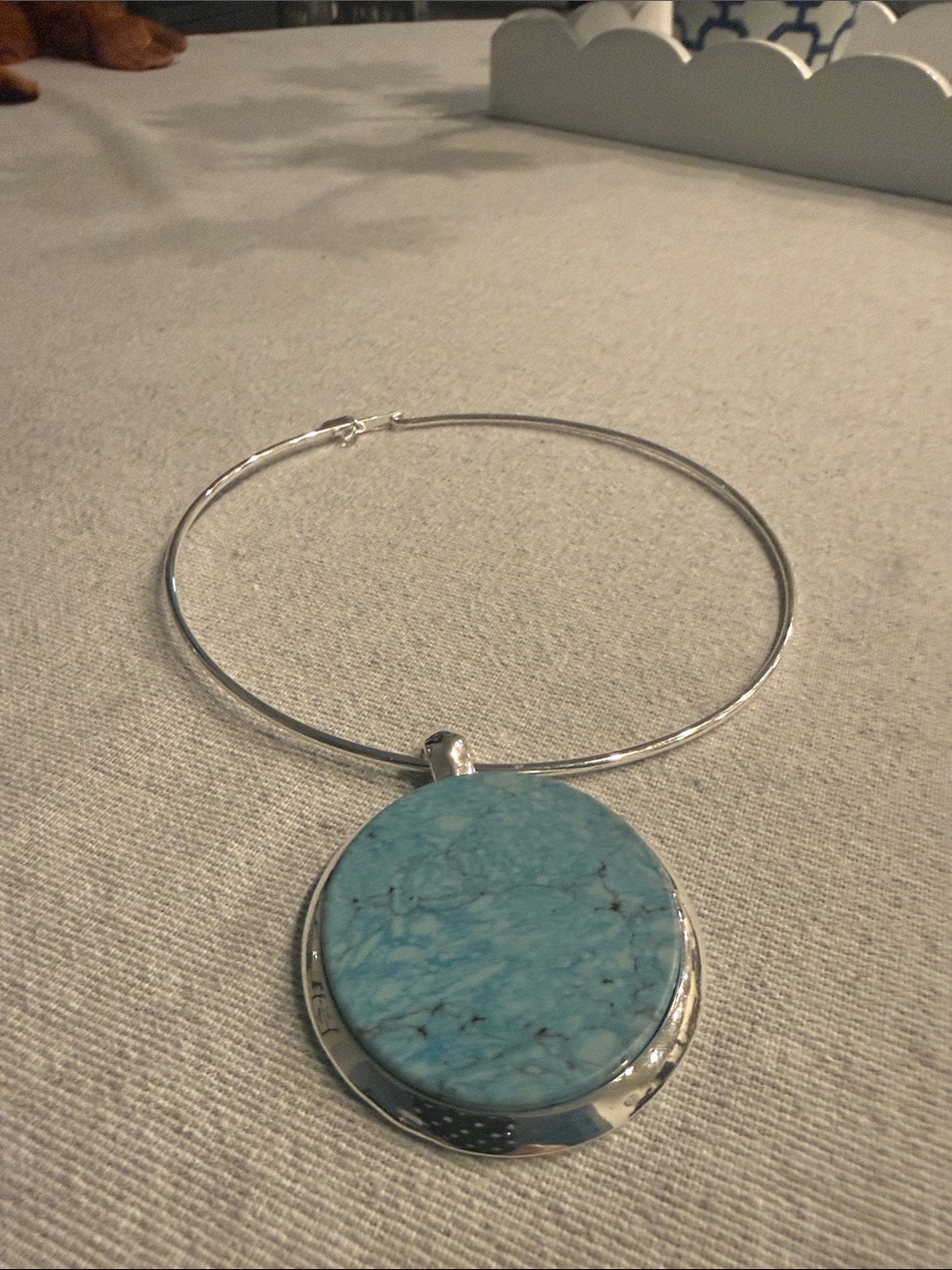 RLM SoHo Turquoise Pendant with wire Necklace